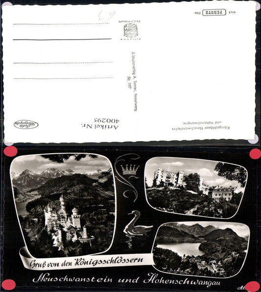 400295,Foto Ak Mehrbild Schloss Königsschloss Neuschwanstein u. Hohenschwangau