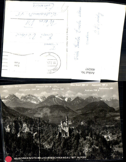 400297,Foto Ak Schloss Neuschwanstein Hohenschwangau m. Alpsee