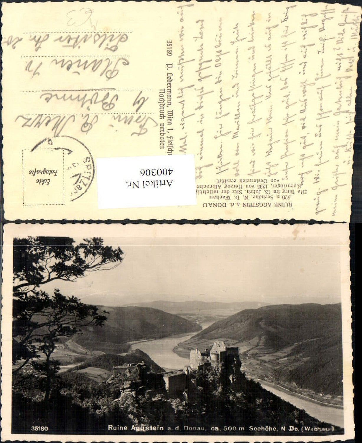 400306,Foto Ak Burg Ruine Aggstein a. d. Donau Wachau