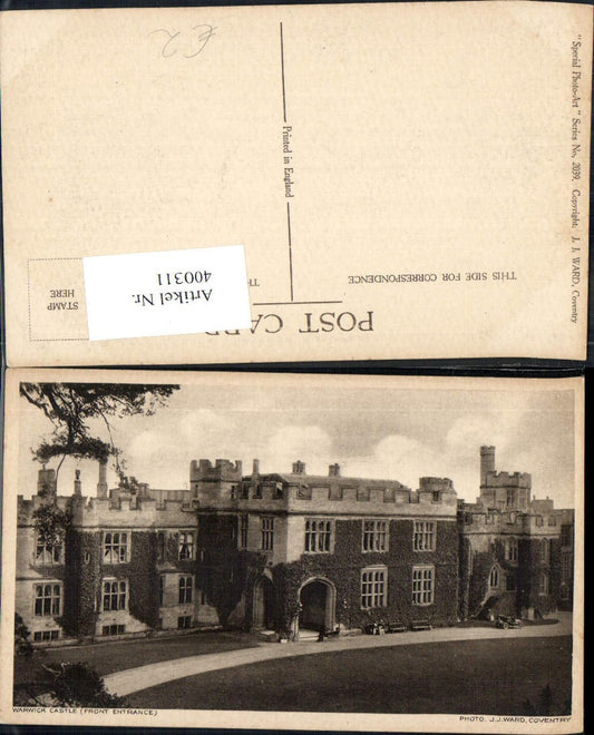 400311,Schloss Warwick Castle Front Entrance