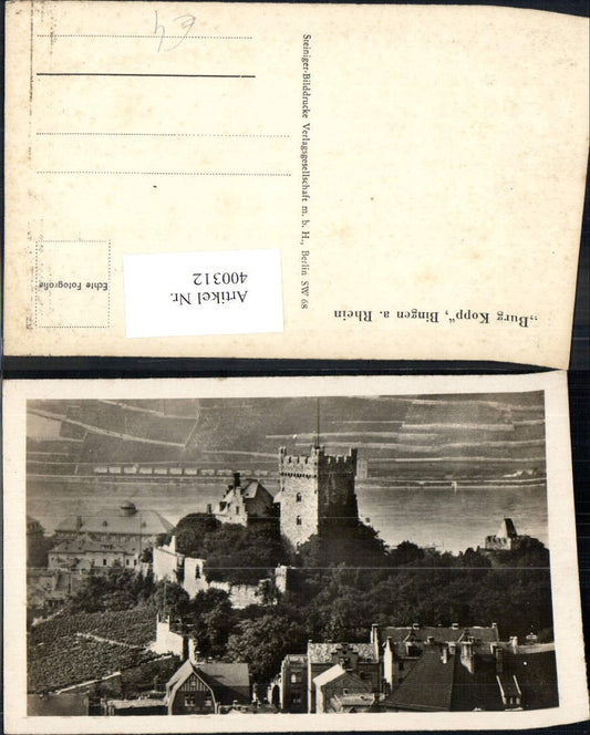 400312,Foto Ak Burg Kopp Bingen a. Rhein