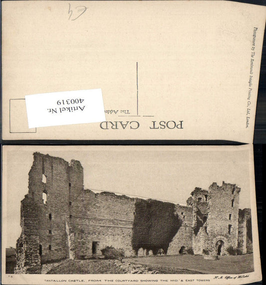 400319,Schloss Tantallon Castle from the Courtyard showing the mid and east Tower