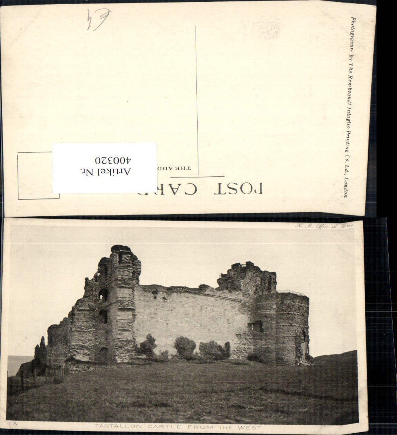 400320,Schloss Tantallon Castle from the west