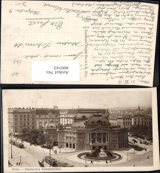 400342,Wien Deutsches Volkstheater Theater 1919