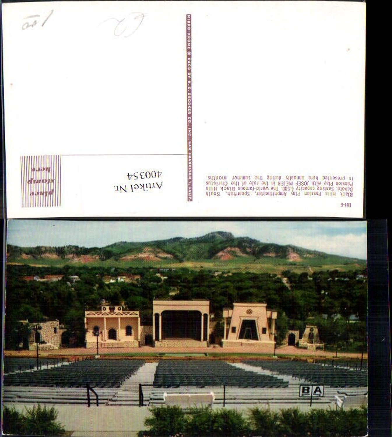 400354,Spearfish South Dakota Black Hills Passion Play Amphitheatre Theater Religion