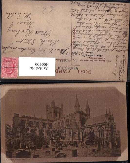 400400,Chester Cathedrale Kathedrale m. Friedhof Kirche