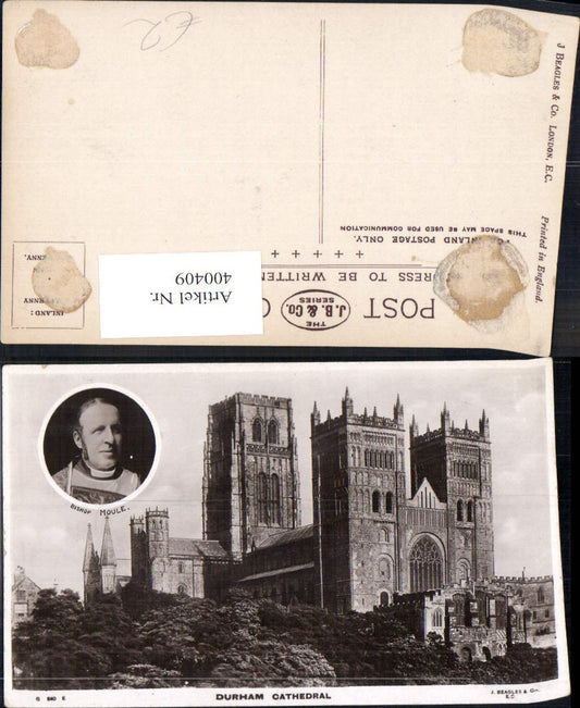 400409,Fotomontage Durham Cathedrale Kathedrale Kirche Portrait Bishop Moule