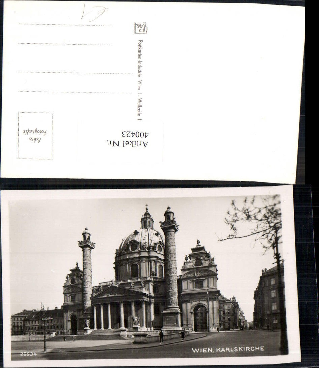 400423,Foto Ak Wien Karlskirche Kirche