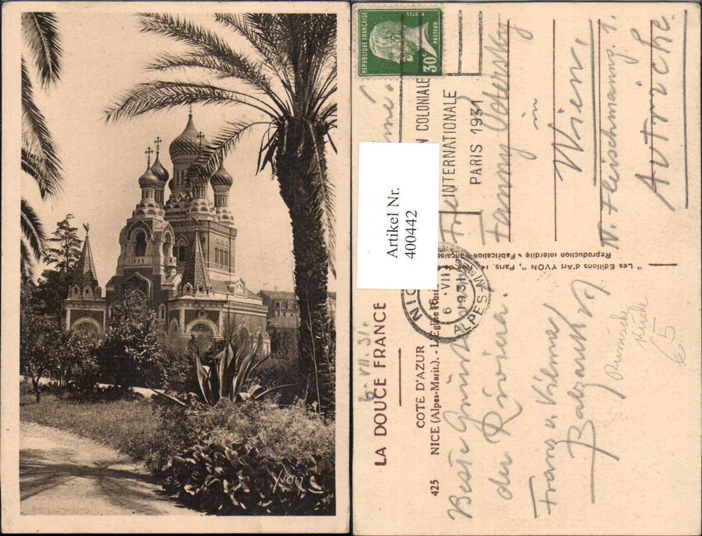 400442,Nice Nizza L Eglise Russe Russische Kirche