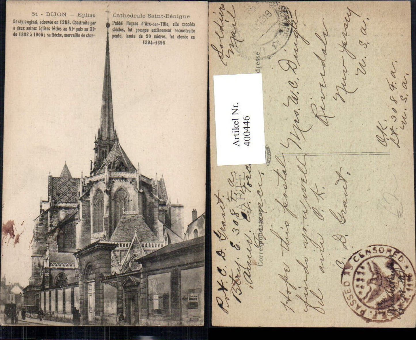 400446,Kirche Dijon Eglise Cathedrale Saint-Benigne
