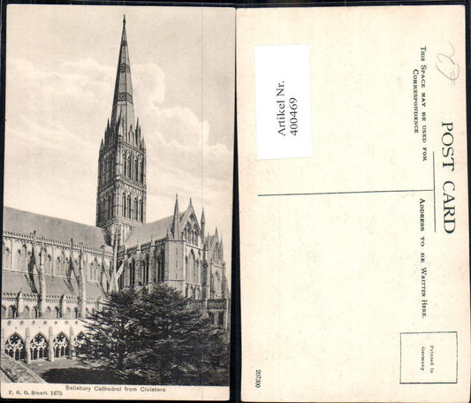 400469,Kirche Salisbury Cathedral from Cloisters