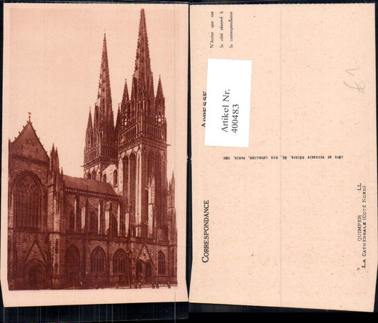 400483,Kirche Quimper La Cathedrale Cote Nord