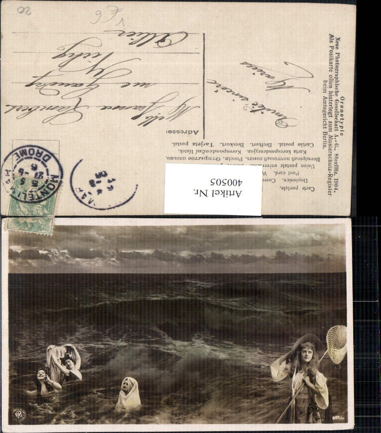400505,Fotomontage Frauen Bademode Kescher pub NPG 455/11