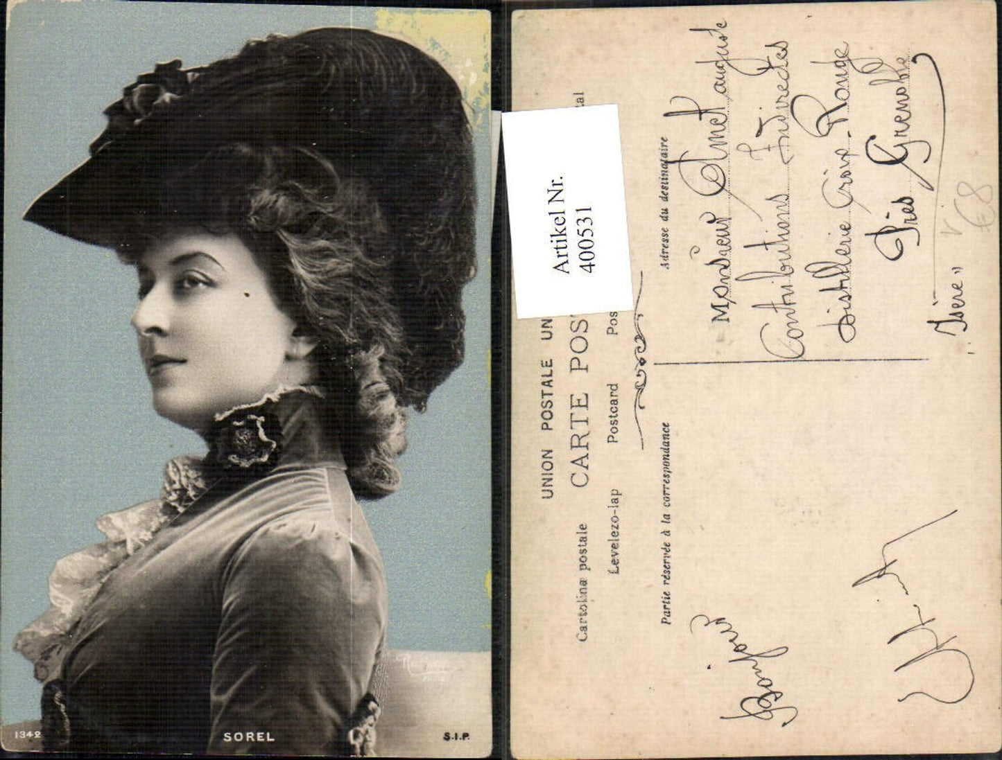 400531,Fotokunst Frau Hut Hutmode Sorel pub Reutlinger 1342