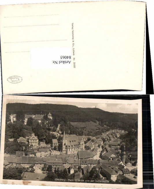 84065,Stolberg am Harz Lutherbuche Blick Südharz