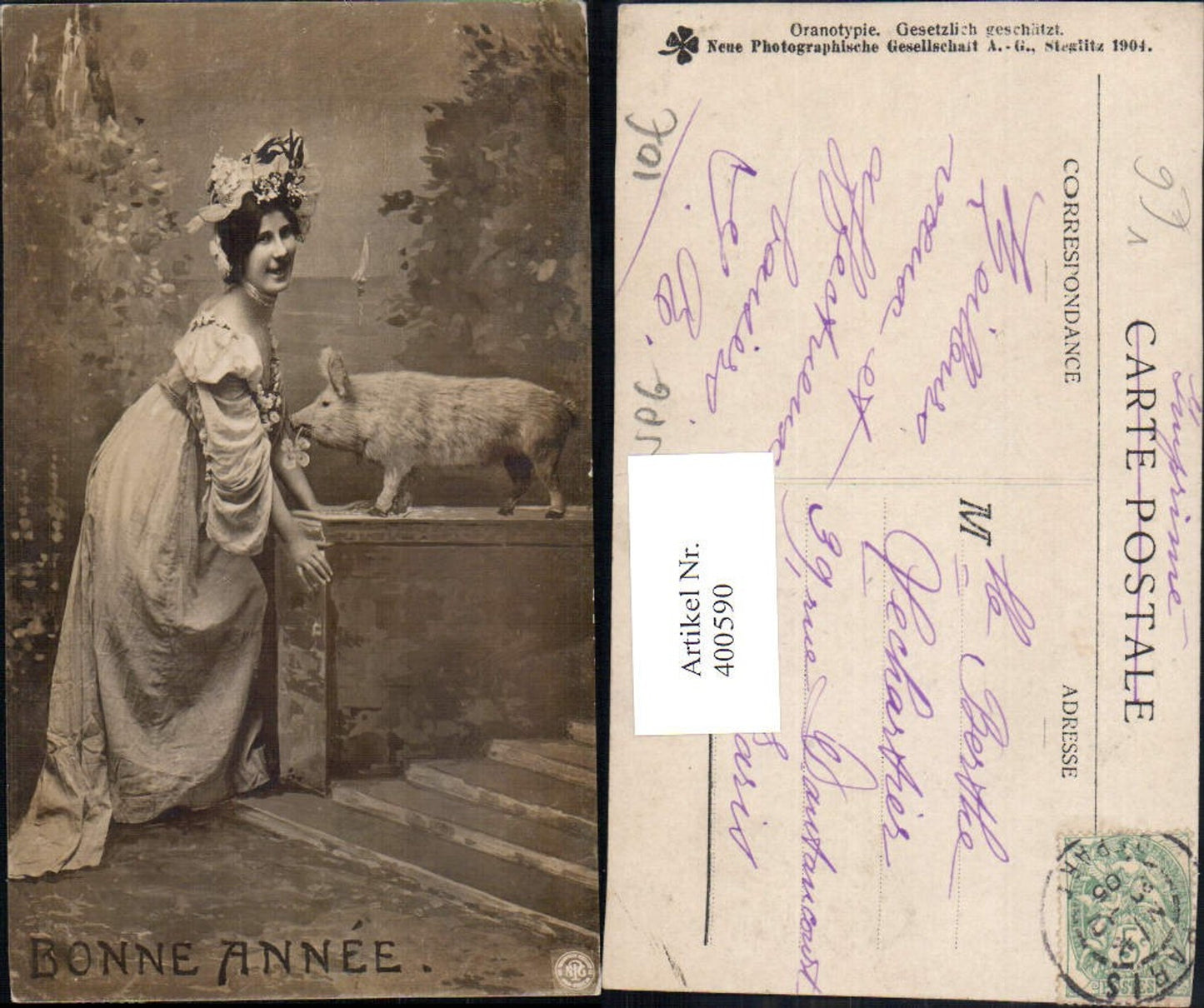 400590,Fotokunst Frau Hut Schwein pub NPG