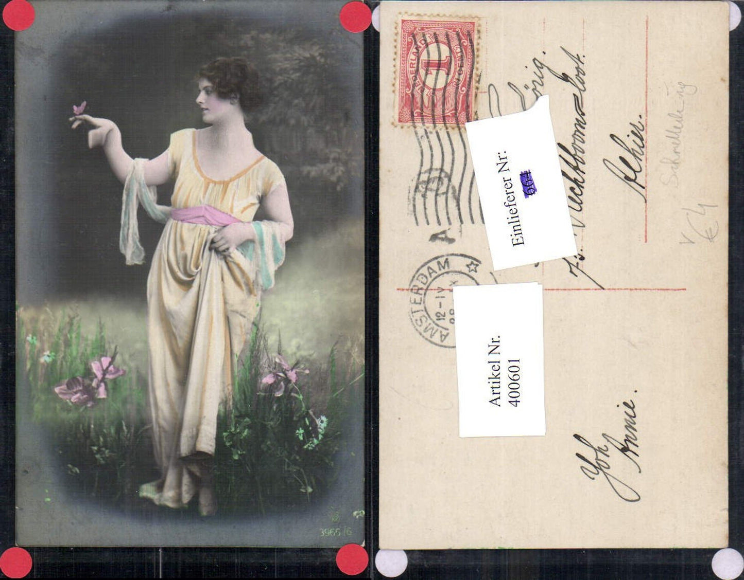 400601,Fotokunst Frau Kleid Schmetterling pub NPG 3965/6