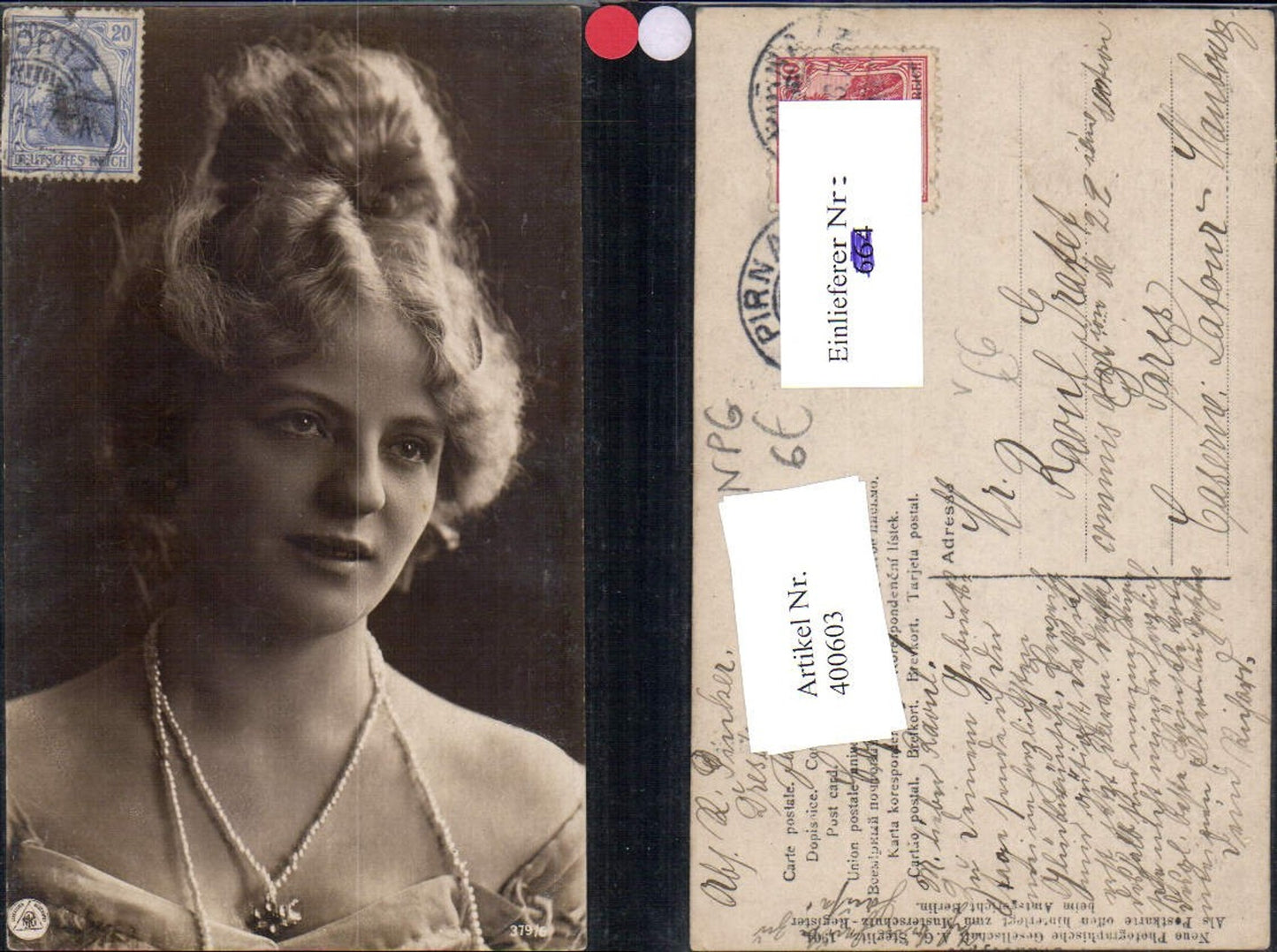 400603,Fotokunst Frau Perlenkette pub NPG 379/6
