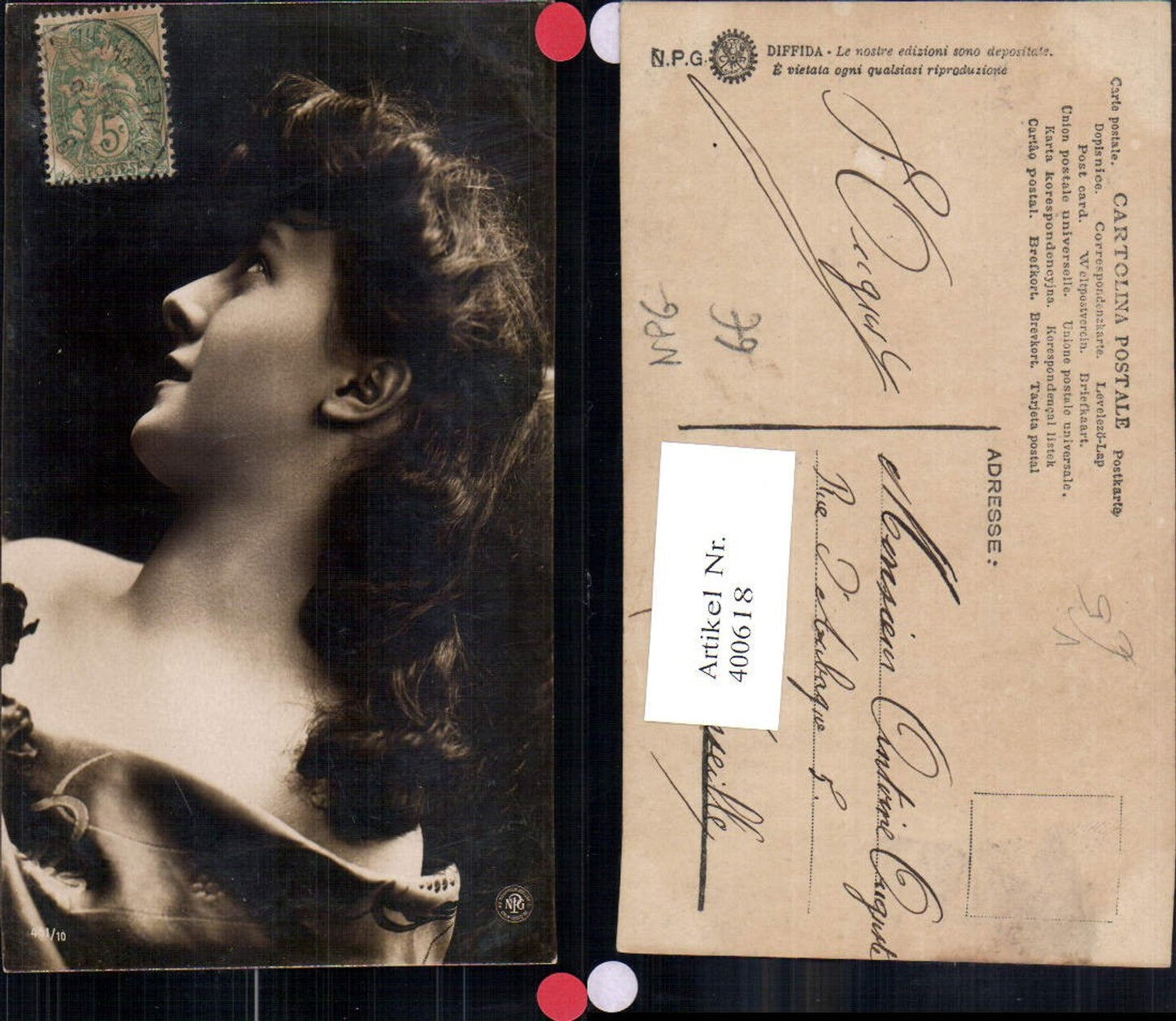 400618,Fotokunst Frau Lockenkopf pub NPG 461/10