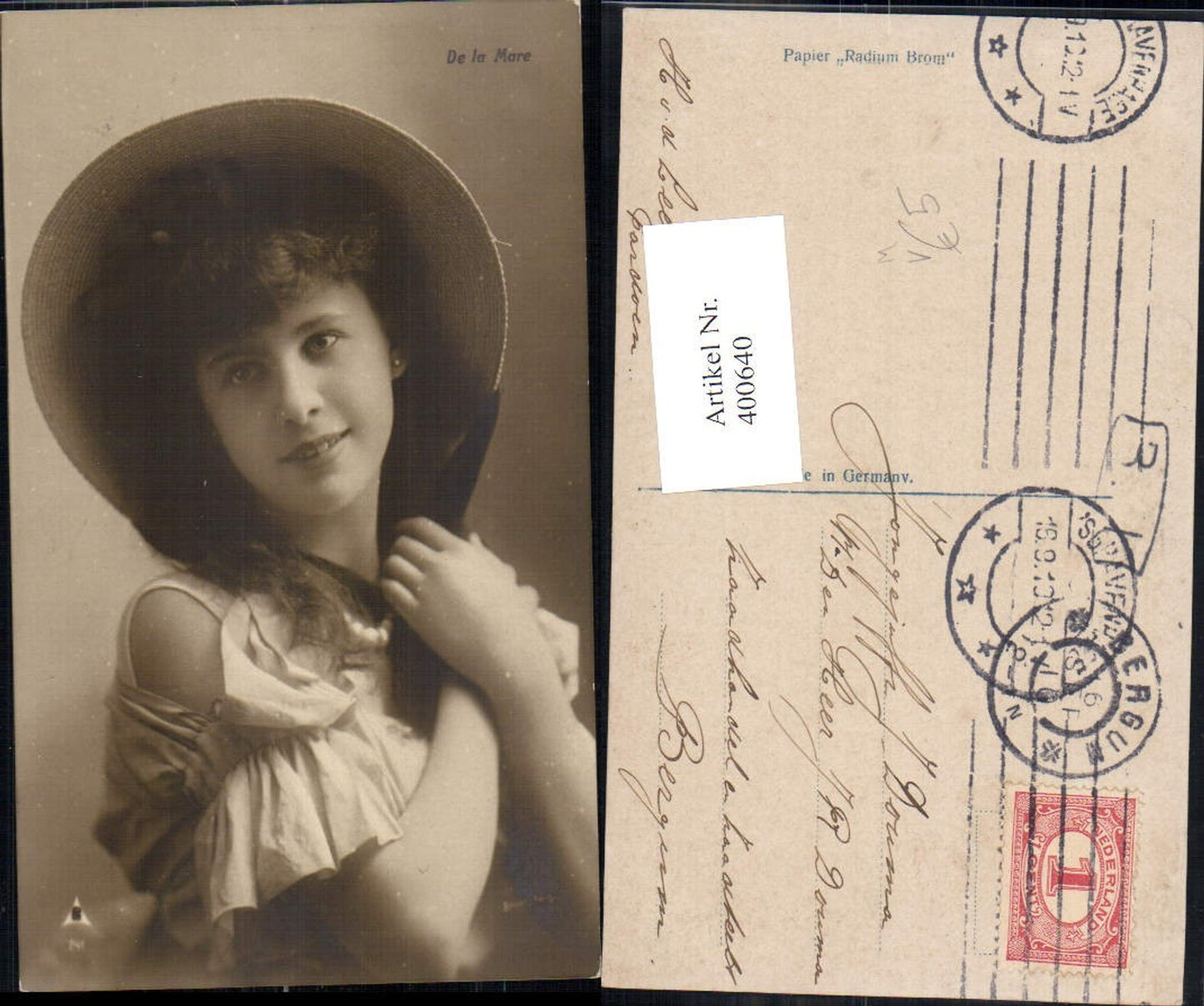 400640,Fotokunst Frau Mode Hut De la Mare pub Photochemie 241