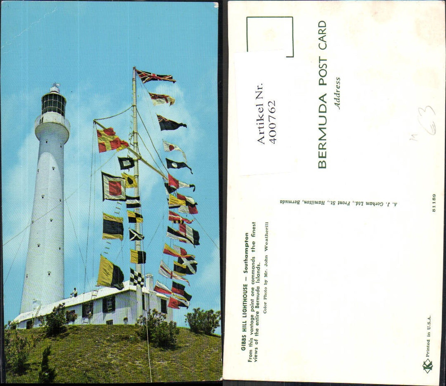 400762,Leuchtturm Gibbs Hill Lighthouse Southampton