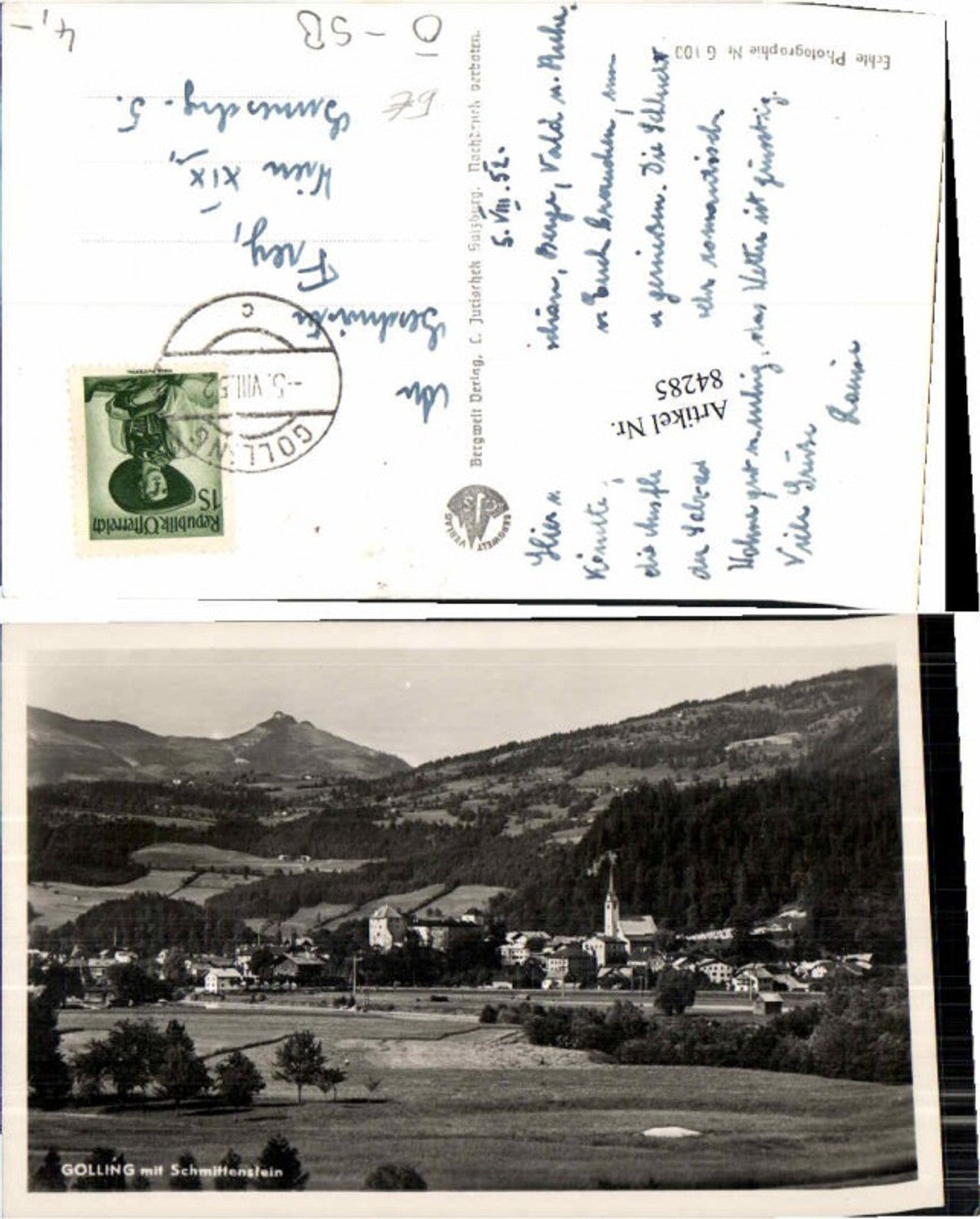 84285,Golling m. Schmittenstein Ortsansicht