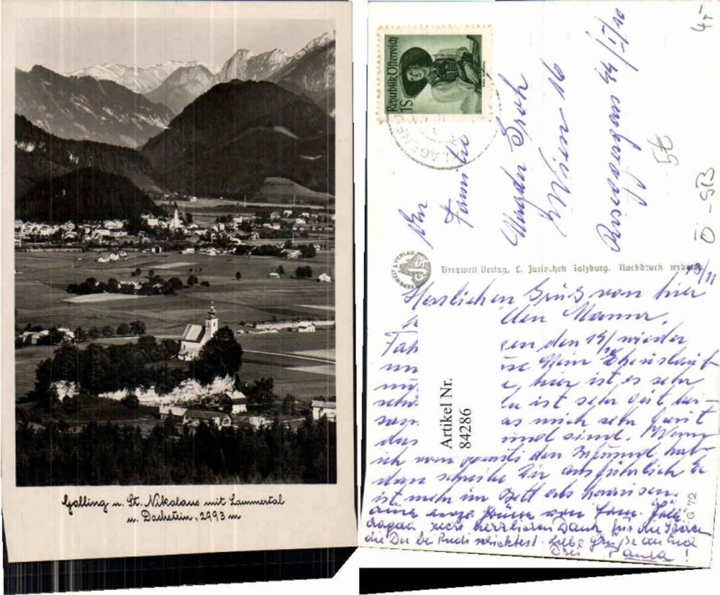 84286,Golling m. St Nikolaus Ortstotale Lammertal