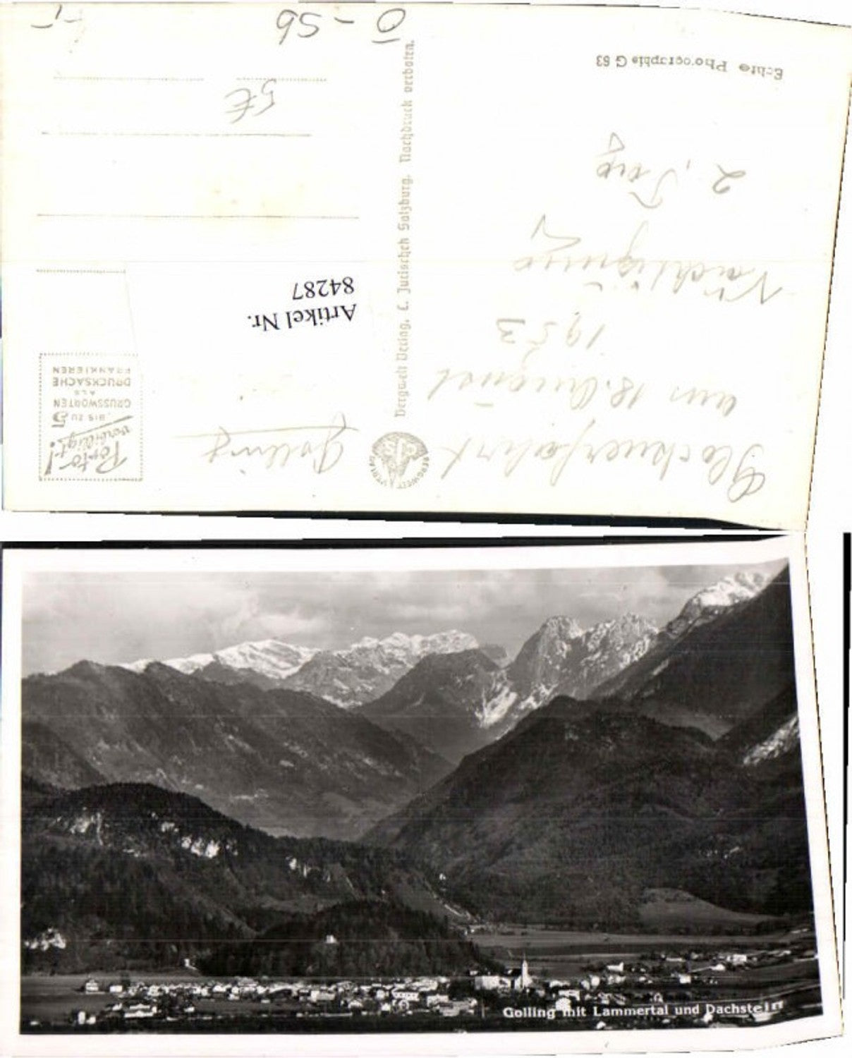 84287,Golling m. Lammertal Dachstein