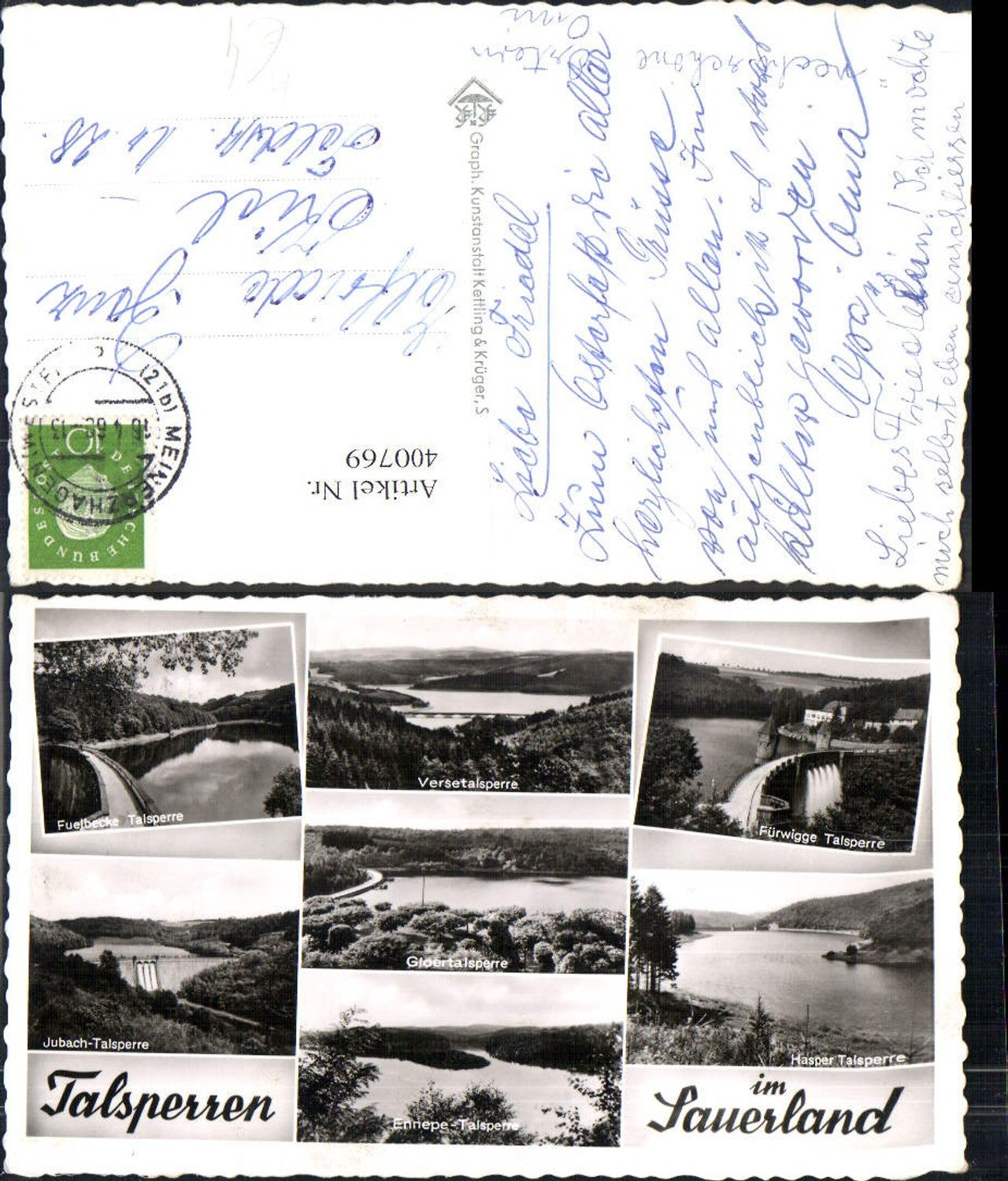 400769,Foto Mehrbild Ak Talsperren i. Sauerland Jubach-Talsperre Hasper Talsperre