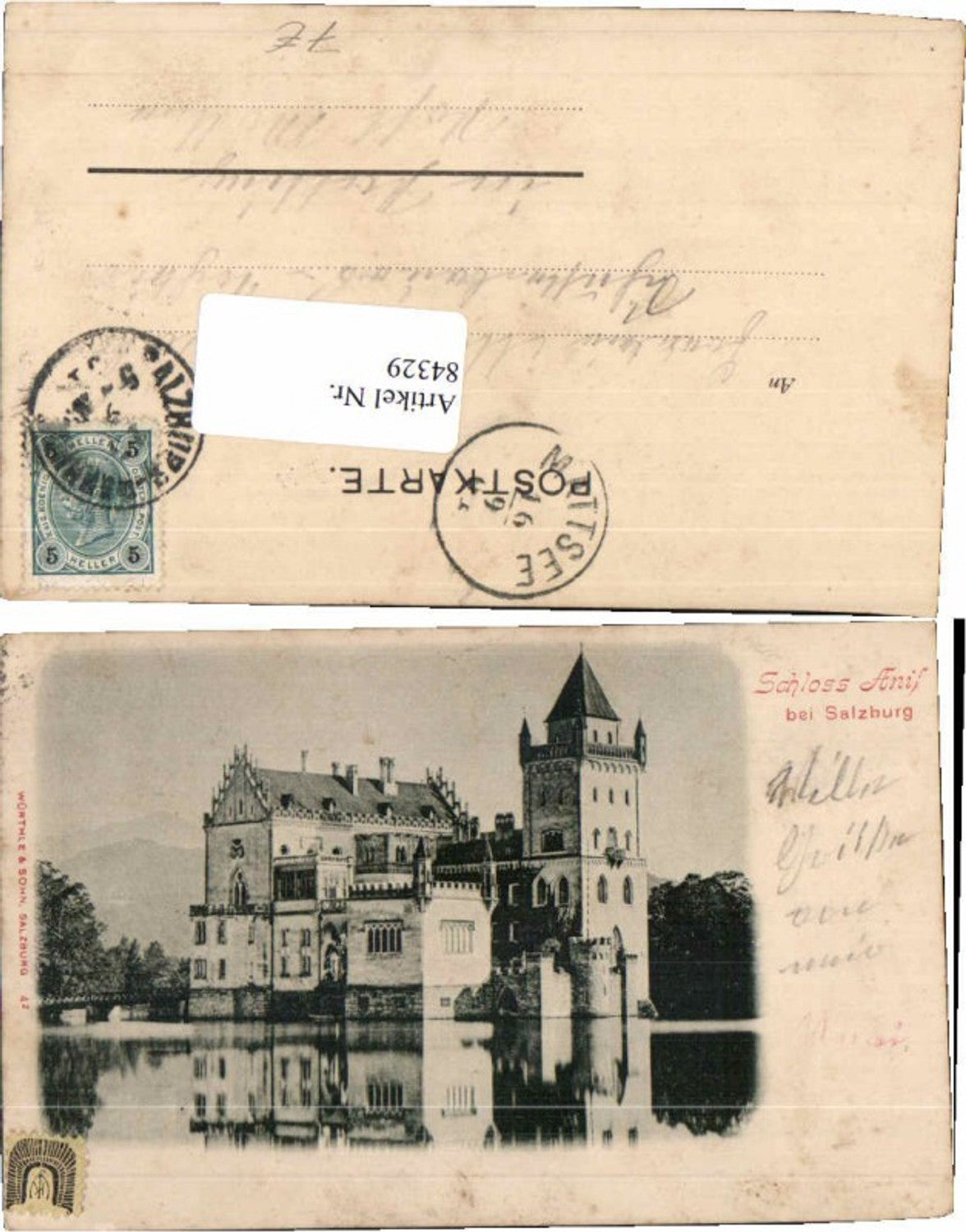 84329,Schloss Anif bei Salzburg 1900 pub Würthle 42