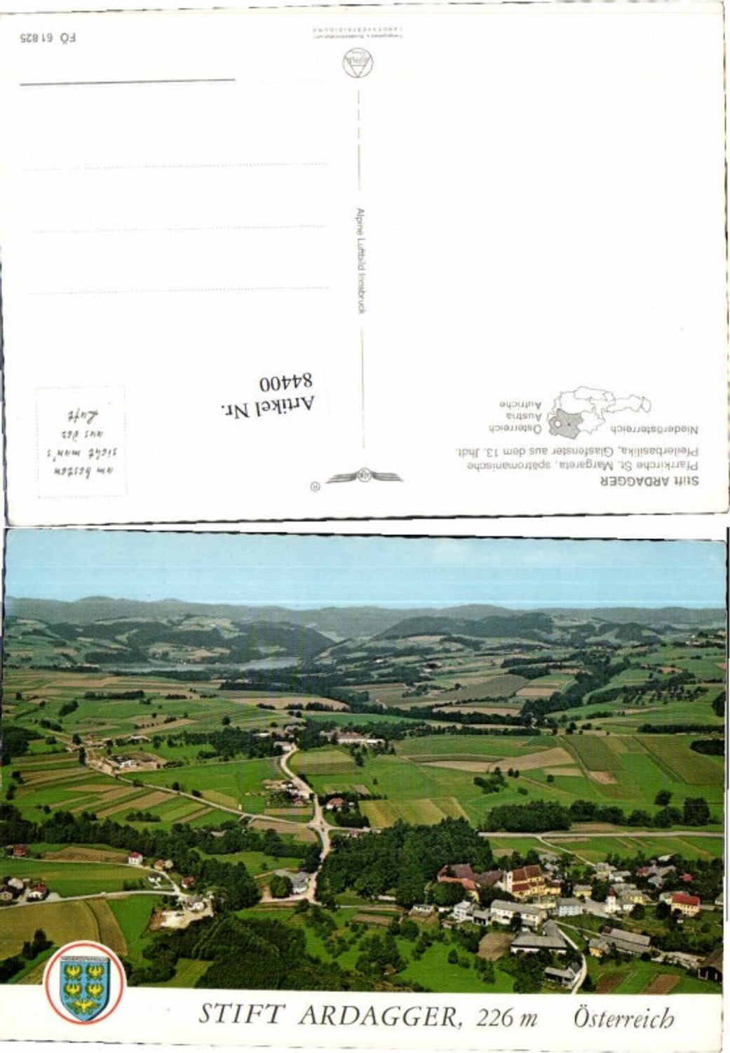 84400,Alpine Fliegeraufnahme Ardagger b. Amstetten Zeillern