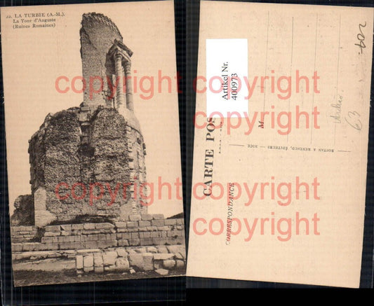 400973,La Turbie La Tour d Auguste Zerstörter Turm Archäologie