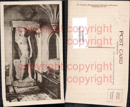 400974,Guys Statue St Mary Magdalene Chapell Guys Gliffe Warwick Statue Kirche Archäologie