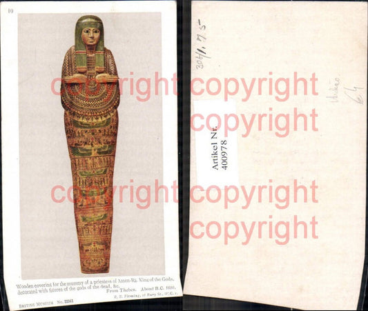400978,Mummy of a priestess of Amen-Rä Sarkophag Thebes Archäologie Ausgrabung