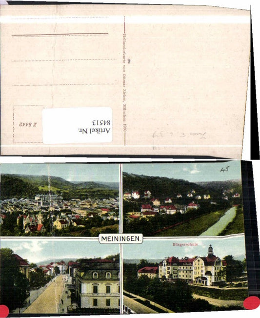 84513, Meiningen Bürgerschule mehrbild 1915