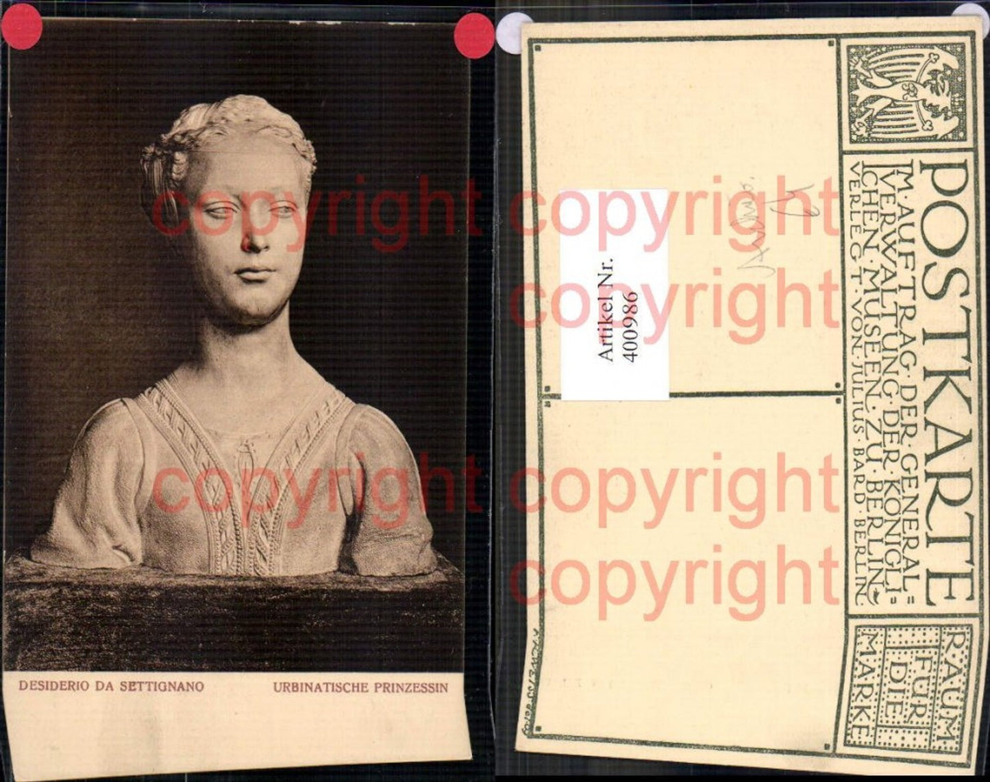 400986,Urbanatische Prinzessin Statue Büste Archäologie