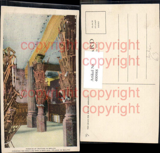 400988,Pyramids of Crutches in Basilica Ste Anne de Beaupre Archäologie