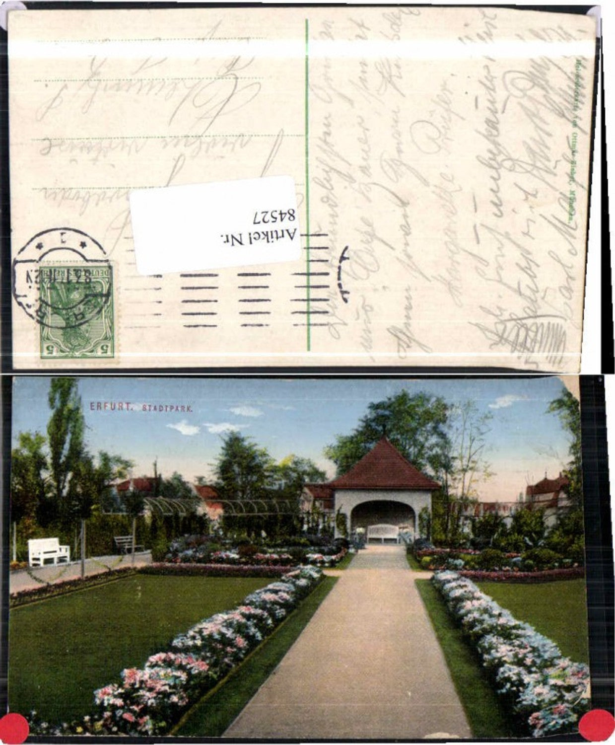 84527, Erfurt City Park, Part 1912, pub Zieher