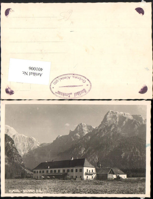 401006,Almtal Seehaus b. Grünau Bergkulisse