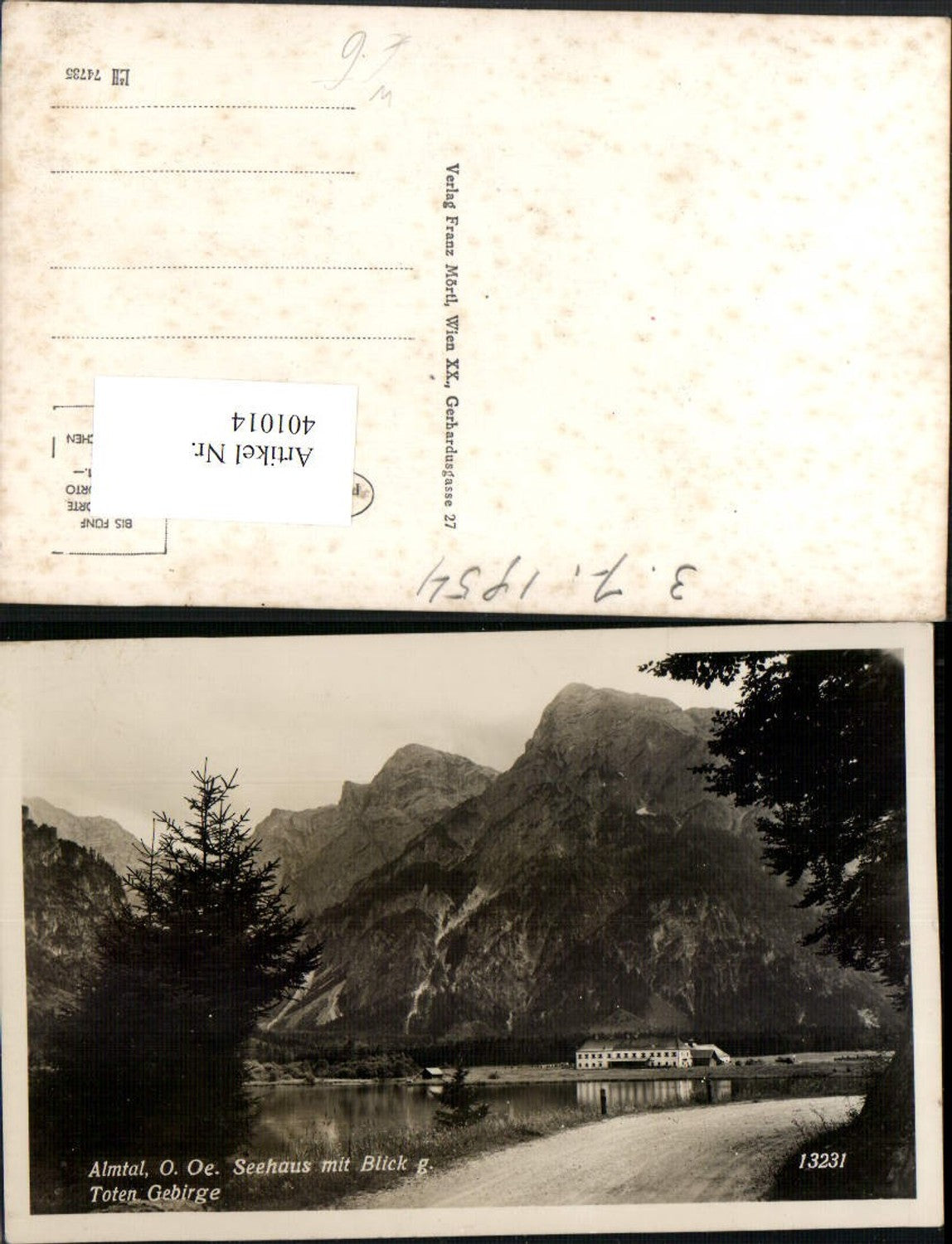 401014,Almtal Seehaus b. Grünau m. Blick geg. Toten Gebirge Bergkulisse