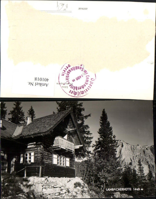 401018,Lambacherhütte Berghütte b. Bad Goisern Bergkulisse