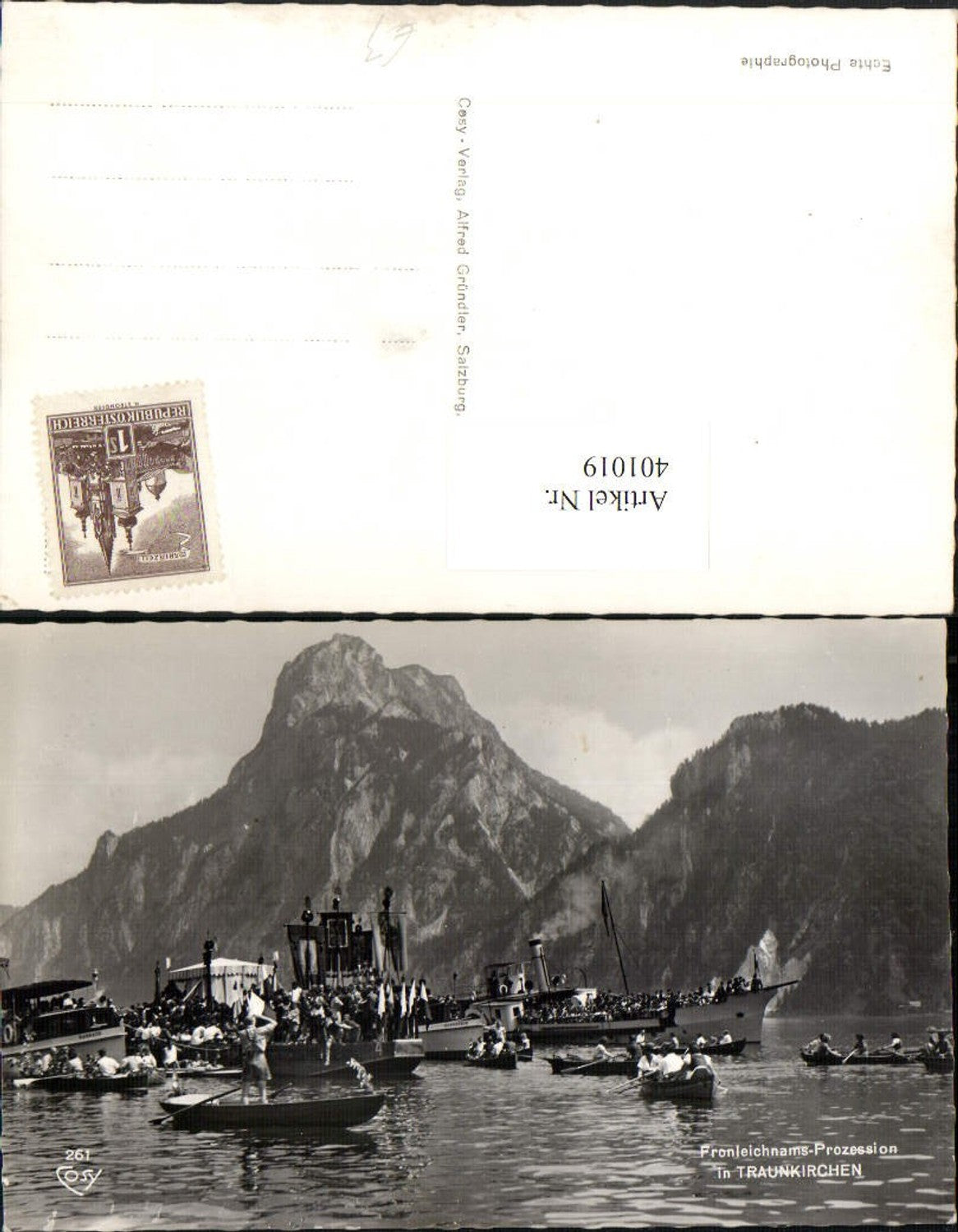 401019,Traunkirchen Fronleichnams-Prozession Boote Dampfer pub Cosy 261