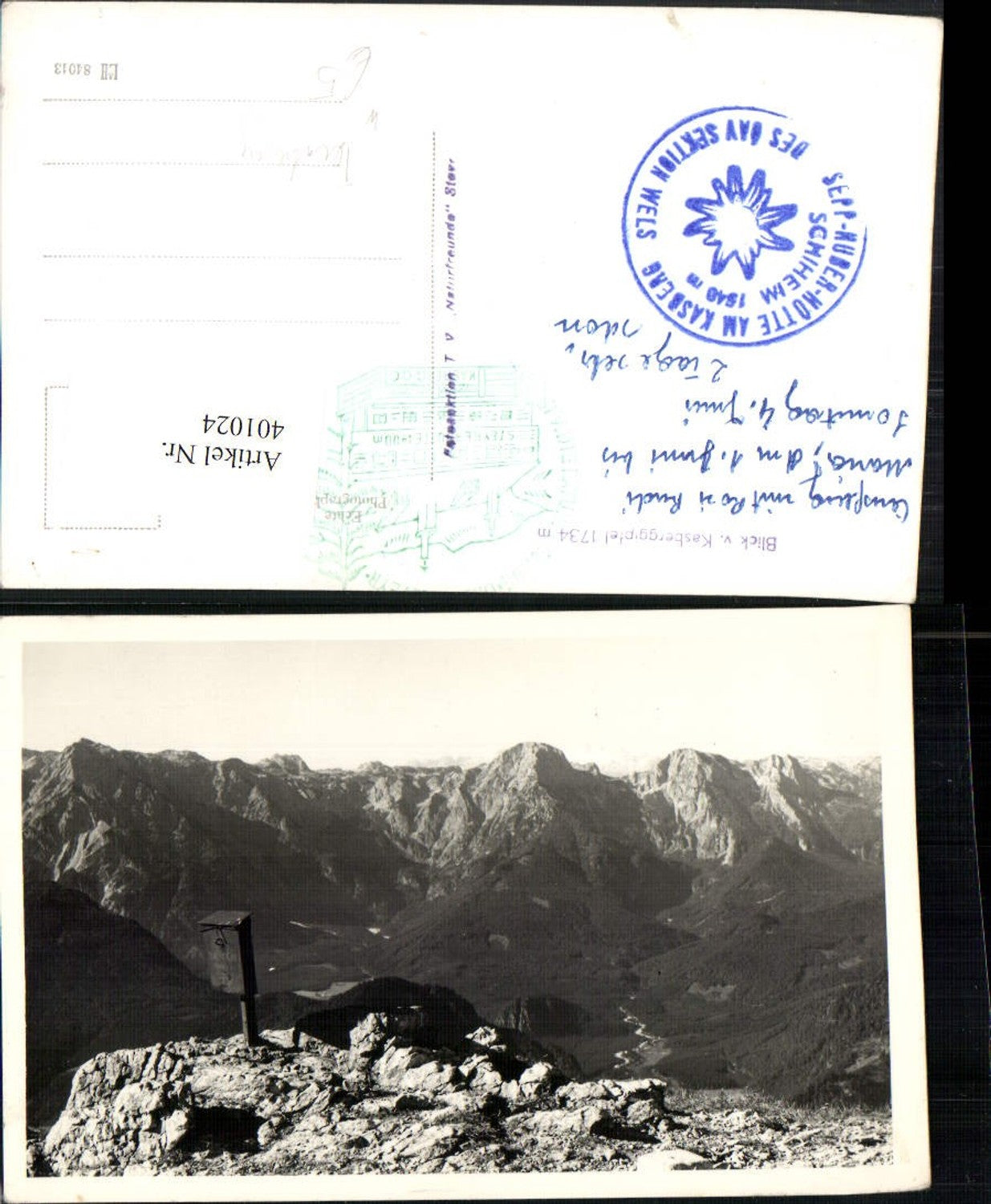 401024,Blick v. Kasberggipfel b. Grünau Bergkulisse