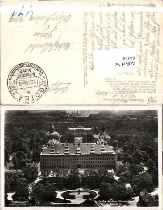 84558,Fliegeraufnahme Junkers Gotha Friedenstein