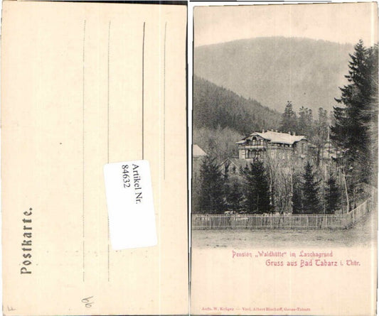 84632,Gruss aus Bad Tabarz Pension Waldhütte Lauchagrund
