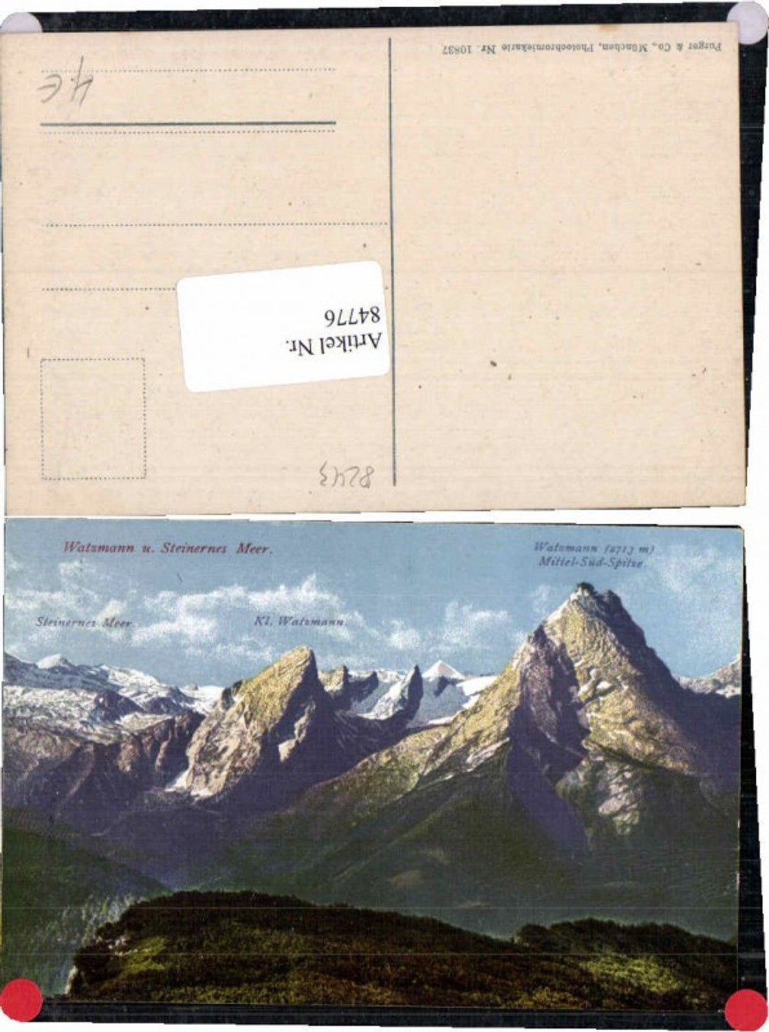 84776,Watzmann b. Berchtesgaden Purger Co 10837
