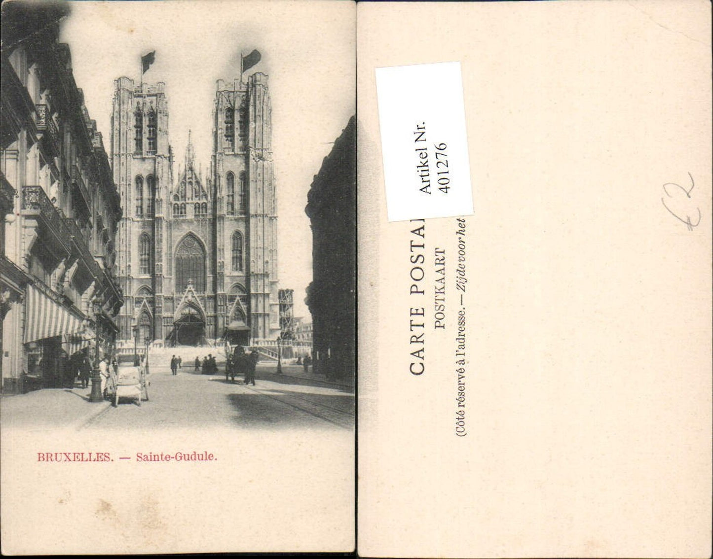 401276,Belgium Bruxelles Brüssel Sainte Gudule Kirche Straßenansicht