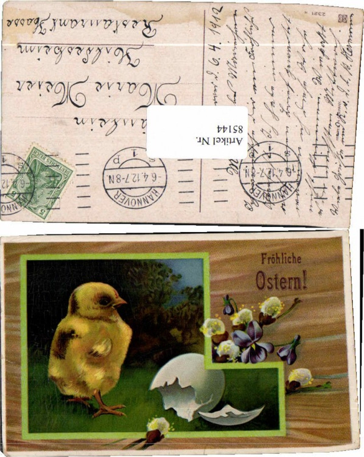 85144,Ostern Küken Osterei Palmkätzchen