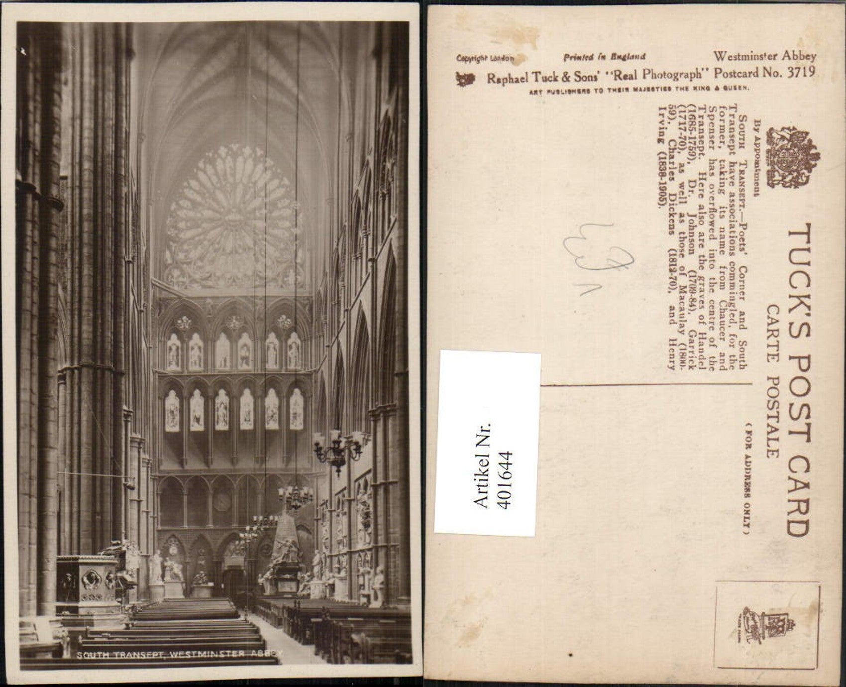 Alte Ansichtskarte – Old Postcard