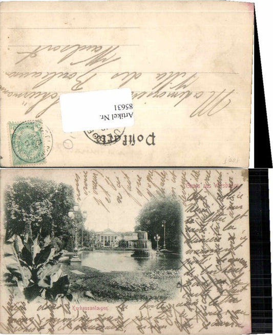 85631,Gruss aus Wiesbaden Kurhausanlagen 1900